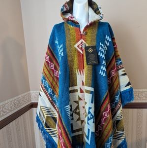 Hooded hand-knited Cape by Alter Native. NWT.